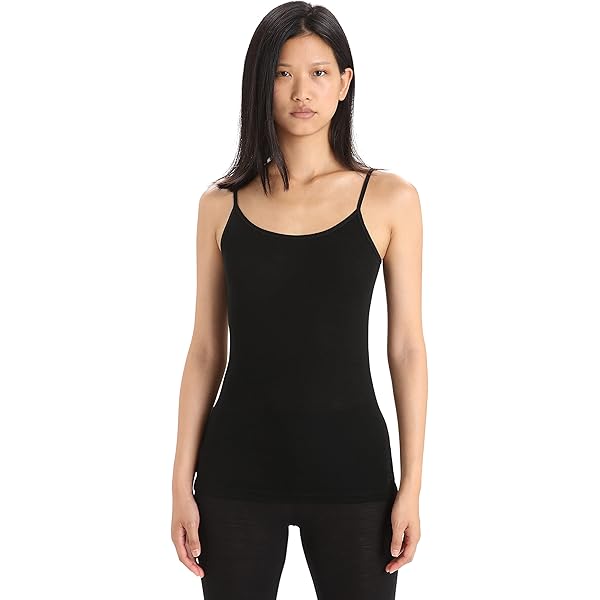 Hanro Women's Cotton Seamless V-Neck Camisole, Black, X